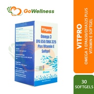 VITPRO OMEGA 3 FISH OIL EPA 650/DHA 325 PLUS VITAMIN E SOFTGEL | Enhance Cardiovascular Health