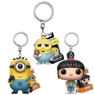 New Pop Keychain Despicable Minions Me Carl Pajama Bob Agnes Pocket Keychainkeychain Toy Vinyl Digit