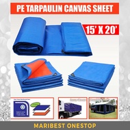 15' x 20' Multipurpose Waterproof PE Tarpaulin Canvas Sheet Truck Cover Canvas Canopy Kanvas Khemah Kolam Lori 防水帆布