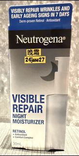 全新！Neutrogena Visible Repair Retinol 30ml 晚霜 Night Moisturizer 露得清 A醇 早C晚A