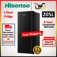 [FREE SHIPPING] Hisense 1 Door Fridge 170L  / 205L RR198D4ABM1  RR239D4ABN (Single Door) Refrigerator 电冰箱