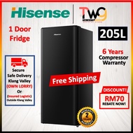 [FREE SHIPPING] Hisense 1 Door Fridge 170L  / 205L RR198D4ABM1  RR239D4ABN (Single Door) Refrigerato