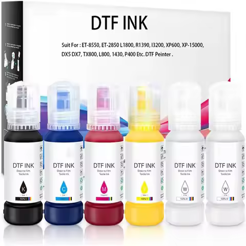 DTF Ink for ET8550, L1800, XP15000, P400, P800, P600, DX5, XP600, Bright Colors DTF Transfer Ink for