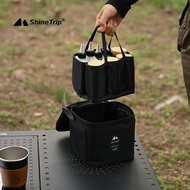 SHINETRIP Outdoor Condiments Organizer Container Set Seasoning Bottle Set Spices Storage Bag Camping