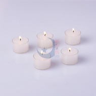 8 Hours Tealight Candles - Clear Plastic Cup - 50pcs per pack