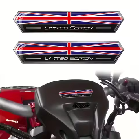 2Pcs Union Jack UK GB Limited Flag Emblem Stickers,GB 3D Epoxy Decals for Car Motorcycle Truck Side 