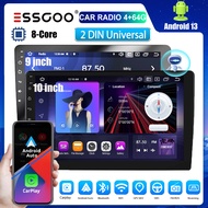 ESSGOO 4+64GB 8-Core Carplay Android Auto DSP AHD SIM 7" 9" 10" IPS Screen 2 Din MP5 Multimedia Car 