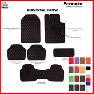 3 row 6 pcs 5D universal Car Mats Promate PREMIUM Car Mats