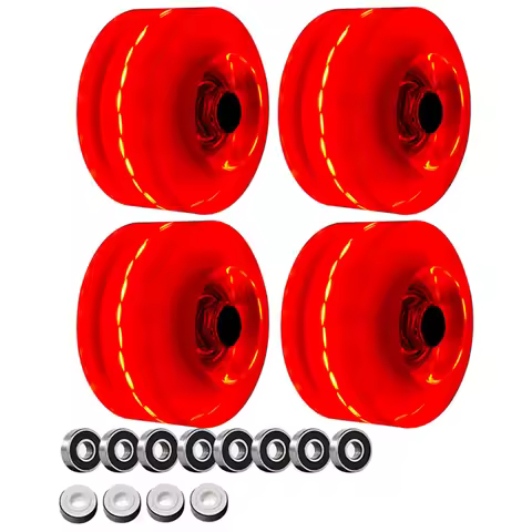 58*32mm Freeline Skates Wheels Led 82A Roller Skate Glowing Wheel With 608 Bearings Light-up Wheel P
