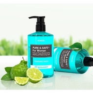 KUNDAL pure & safe feminine hygiene solution 300 ML femine wash bergamot ➰ 퓨어 앤 세이프 제성청제청 300 ML