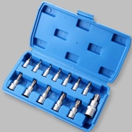 13 Pieces Star-Shaped Screwdriver Bit Socket Set Screwdriver Bit Socket Set Molded Interior Star-Sha