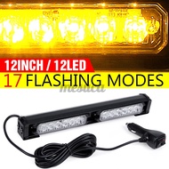 Flashing Modes Strobe Light Bar Amber LED Truck Car Emergency Warning Flash Strobe Light Bar Waterproof 12V 24V MESUCA