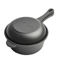 18cm Cast iron Dutch oven dual-purpose pot uncoated non-rust enamel pot kitchen dual-purpose frying pan small soup pot