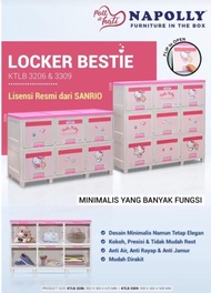 LOCKER BOX NAPOLLY LEMARI PLASTIK TRIPLE FLIP / MEJA TV PLASTIK SERBAGUNA