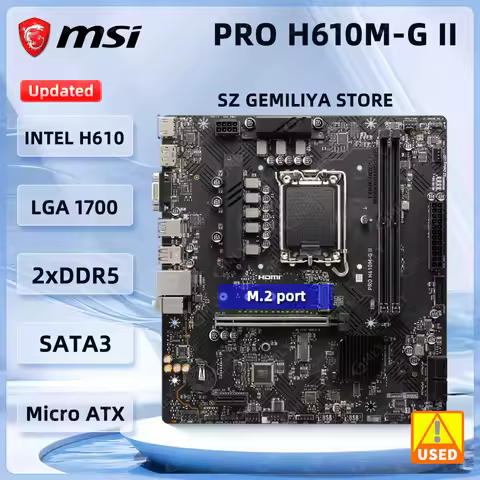 MSI PRO H610M-G II Motherboard INTEL H610 LGA 1700 DDR5 96GB M.2 support i9-14900K i7-14700K i9-1390