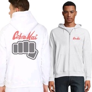 Cobra Kai Hoodie Jacket Zipper Cotton Fleece Material New Zipper Hoodie White