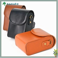 TAMAKO Storage Bag, Adjustable Strap Shockproof Camera , Leather Portable Waterproof Photography Pou