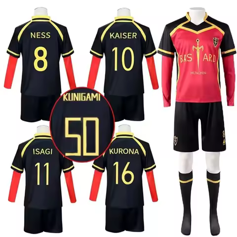 Ness cosplay Anime Blue Kaiser Cosplay Costume Jersey Wig Bastard Munchen Isagi Yoichi Kurona Cospla