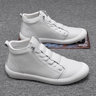 HOT★High Top Men's Shoes New Spring and Autumn Trend Sports Casual Leather Small White Shoes for Men Shoes Men Leather Original