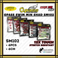 Opass SM102 Swim Min Shad Soft Plastic 6cm Luminous