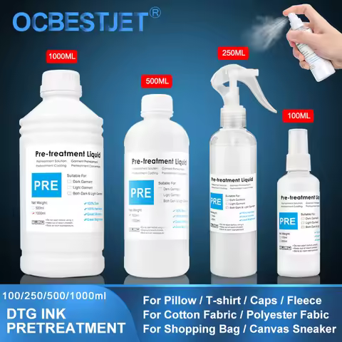 Spray DTG Ink Pretreatment Liquid Solution For Textile Pigment Ink Coating For DTG Printer Before Pr