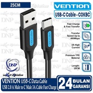 Vention USB Data Cable A to USB Type C 3A Cable Fast Charging - COK - COKBC -- 25CM
