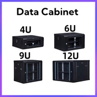 4U 6U 9U 12U DATA CABINET 600MM 450MM Cabinet with lock (For Self-Assembly) wall mountable without a