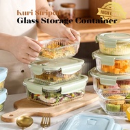 UKIYO [NEW] Airtight Borosilicate Glass Lunch Box Food Container Storage MicrowaveableBekas Kuih Raya Kuih Makanan 玻璃便当盒