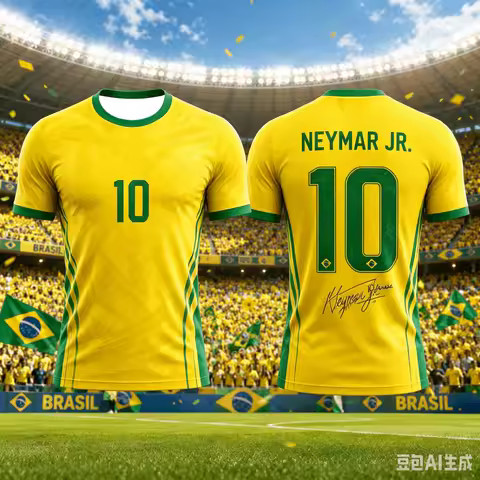 Neymar Soccer Fan Shirt 2026/27 Streetwear Style Commemorative Football Top Daily Comfortable T Shir