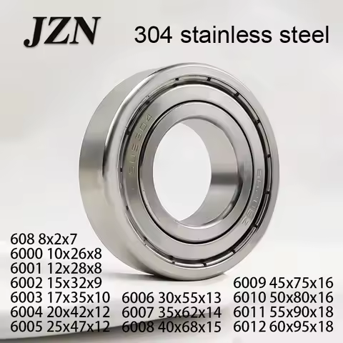 304 Stainless steel bearing 608 6000 6001 6002 6003 6004 6005 6006 6007 6008 6009 6010 6011 6012 ZZ 