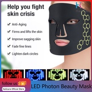 Hailicare LED Photon Beauty Mask Instrument USB Electronic Mask IPL Rejuvenation Lightens Fine Lines Brighten Skin Tone 72 Lamps Skin Care Repair Skin Promote Absorption Facial Skin Care
