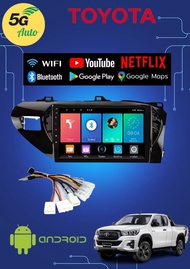 จอ Android ตรงรุ่น Toyota Revo ขนาดจอ 10 นิ้ว WiFi เชื่อมต่อ Hotspot จากมือถือ เล่น YouTube ทีวีออนไลน์ netflix GPS นำทาง