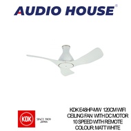 KDK E48HP-MW  120CM WIFI CEILING FAN  WITH DC MOTOR 10 SPEED WITH REMOTE COLOUR: MATT WHITE