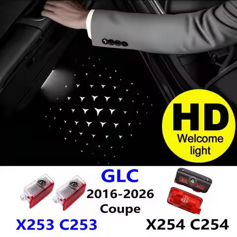 HD 2X Accessories Led Car Door Projector Light Coupe C253 C254 GLC Amg 43 63 GLC300 GLC250 For Merce