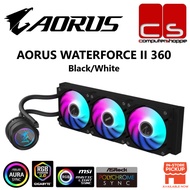 Gigabyte AORUS WATERFORCE II 360 ARGB CPU Liquid Cooler - Black/White
