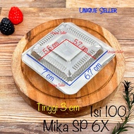[Contents 100] 6X Mica Size 7x6.7x3 cm Jetik Cake Mica Tray/ Ambon Bika Putu Ayu Mini Pudding 6X SPM