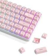 WOMIER Jello Keycaps, 113 Keys OEM Profile Double Shot PBT Key Caps 3 Colors Front/Side Printed Keycap for Mechanical Keyboard