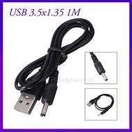 3.5 Mm.x 1.3 Mm.black USB Charger Cable Electrical Wire