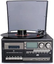 Simple Three-speed Vinyl Phonograph Machine Modern Multifunction Tape Player CD Radio Remote Control Bluetooth USB Built-in Speaker