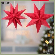 SUHE 2PCS 35cm Nine-pointed Star Chic Paper Home Decors Party Decoration Hanging Pendants
