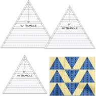 3 Set 60 Degree Triangle Quilting Rulers for Quilting Templates 8 9 10 Inch Wedge Triangle Quilting 