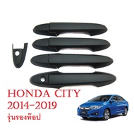 (1 Set) Door Handle Cover HONDA CITY 2014-2019 Top Model Matte Black Car Accessories