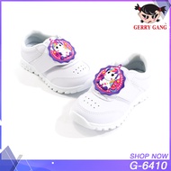 รองเท้านักเรียน Gerry Gang รองเท้าพละสีขาว รองเท้าหนัง รองเท้านักเรียนแบบแปะ ลายการ์ตูนยูนิคอร์น ใส่สบาย สะดวกในการเดิน รุ่น G-6410และG-6310