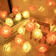 wangzhenwang3 Rose bedroom decorations, string lights, conference props, surprise proposal decoration in the back box Fairy Lights