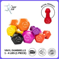 (1 PC) 1LB/2LBS/3LBS/4LBS Vinyl Dumbbells For Women Dumbbell Set Dumbells Weights Exercise Dumbles