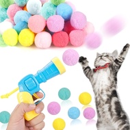 Automatic Cat Toy Launcher, Interactive Feather Ball Shooter Gun, Quiet Motor for Indoor Kittens, Bo