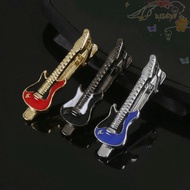 BLISS Guitar Tie Clip, Titanium Steel Hip Hop Music SeriesTie Pin, Fashion Instrument Punk Vintage N