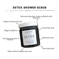 DETOX CHARCOAL & SALT SHOWER & WHITENING  BODY SCRUB
