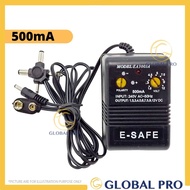 500mA/1000mA AC DC / AC to DC Converter Adapter Charger 3 pin plug 1.5V - 12V