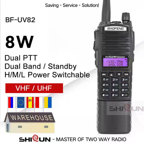 UV-82 8W Extended Battery 3800mA Baofeng UV82 Walkie Talkie 10 KM Baofeng 8W Dual PTT UV-XR UV-9R GT